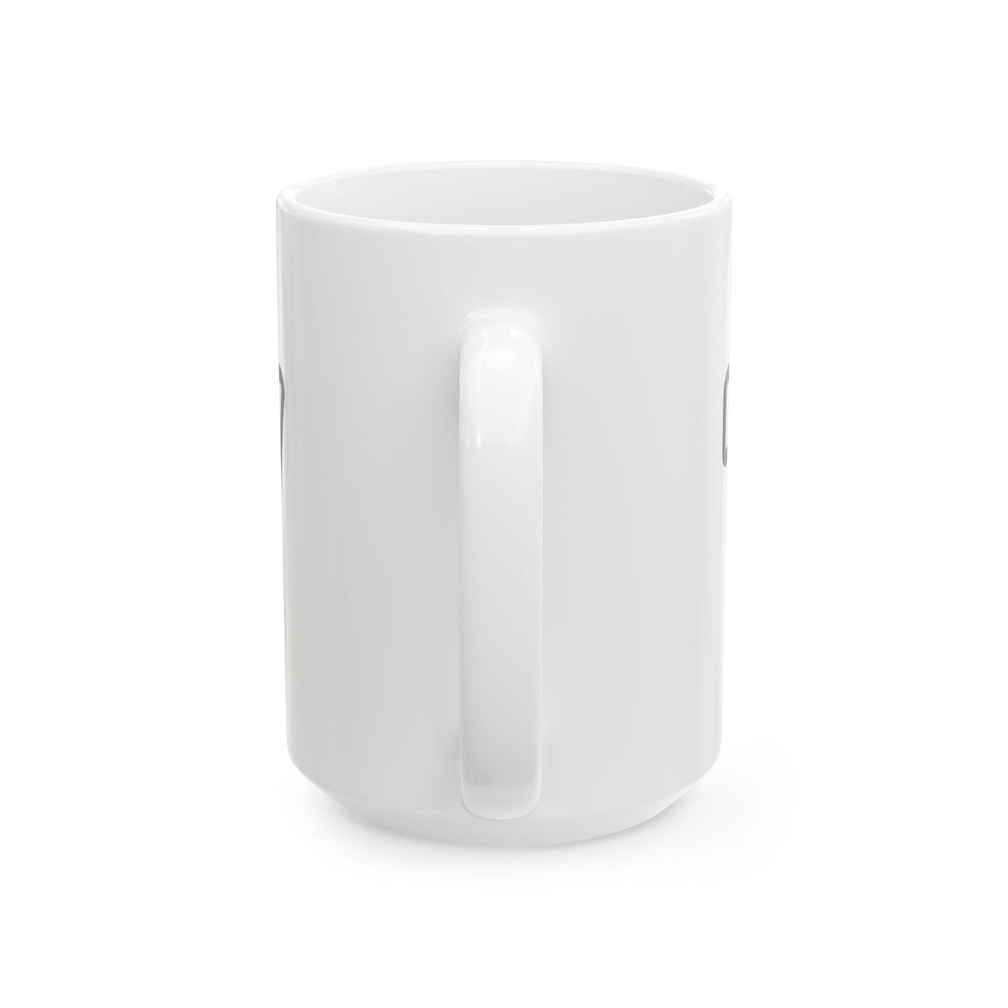 Bold Text Ceramic Mug (11oz & 15oz) — Large Outline Lettering Coffee Cup